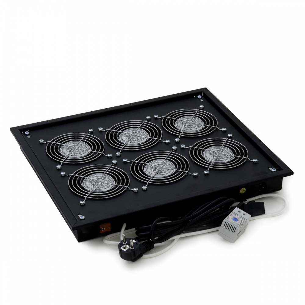 Fan unit with thermostat for top cover and floor