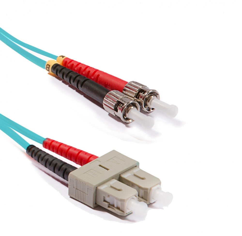 ST-SC Duplex patch cord, OM3 50/125 &micro;m