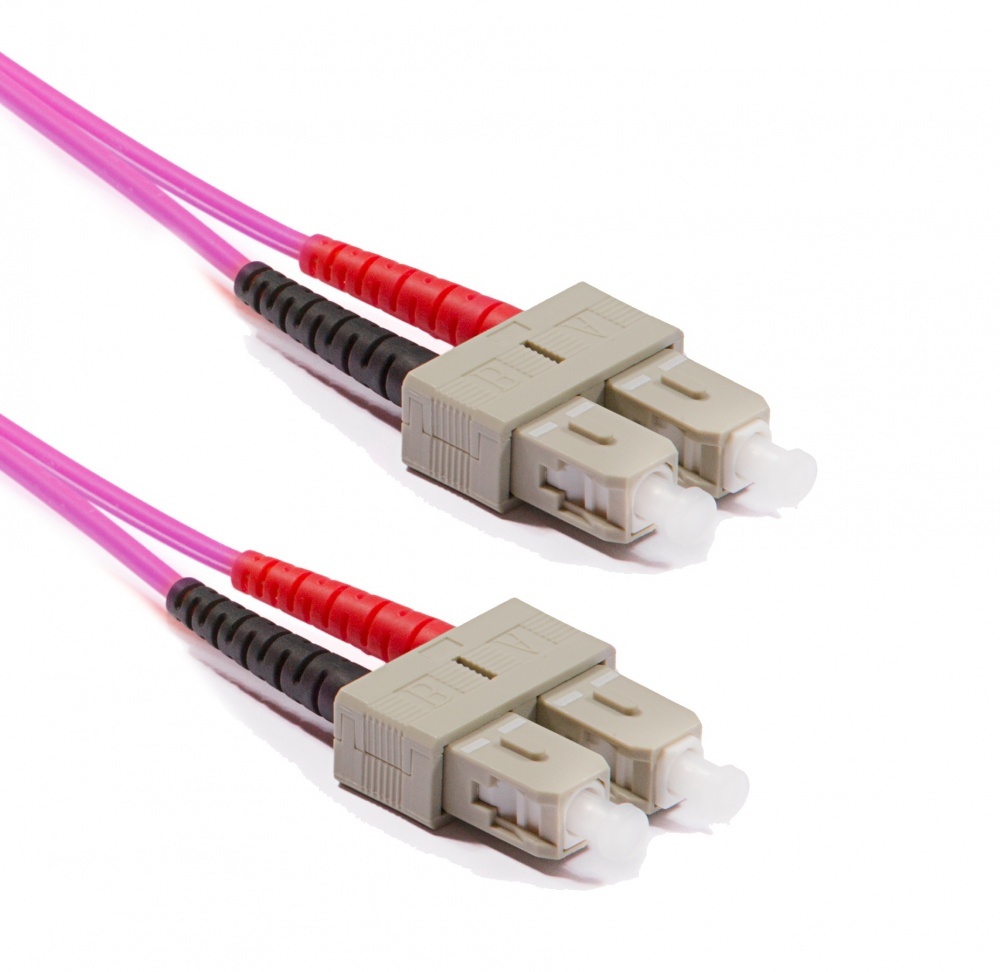 SC-SC Duplex patch cord, OM4 50/125 &micro;m