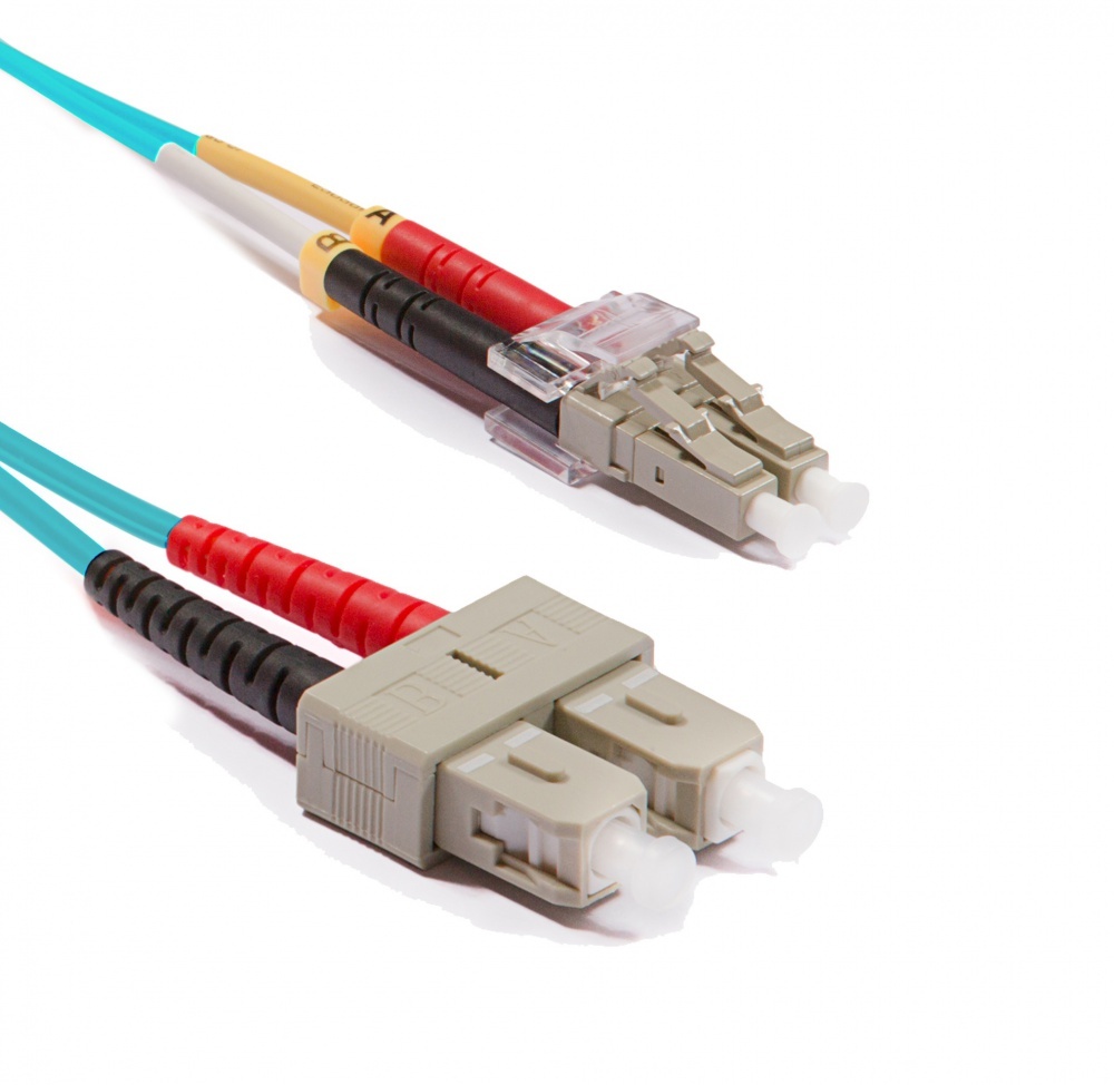 LC-SC Duplex patch cord, OM3 50/125 µm