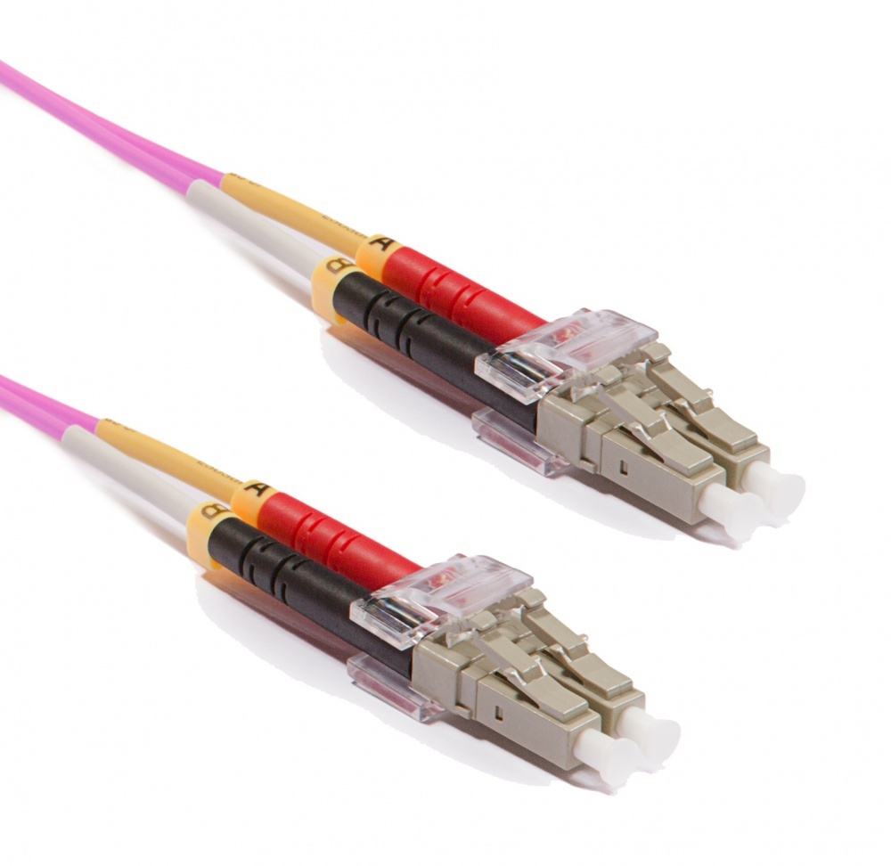 LC-LC Duplex patch cord, OM4 50/125 &micro;m