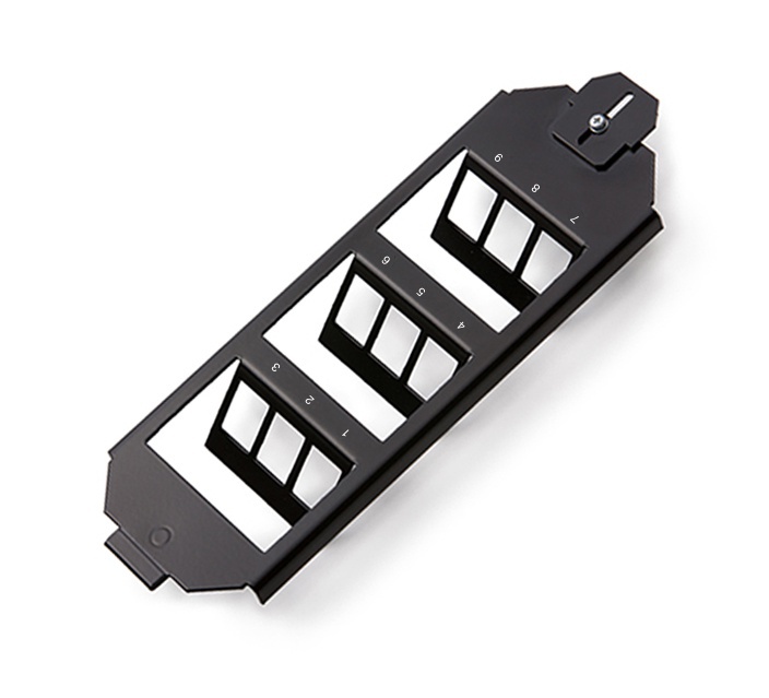 Adapter for OBO Ackermann floor boxes, for 9xRJ45, empty