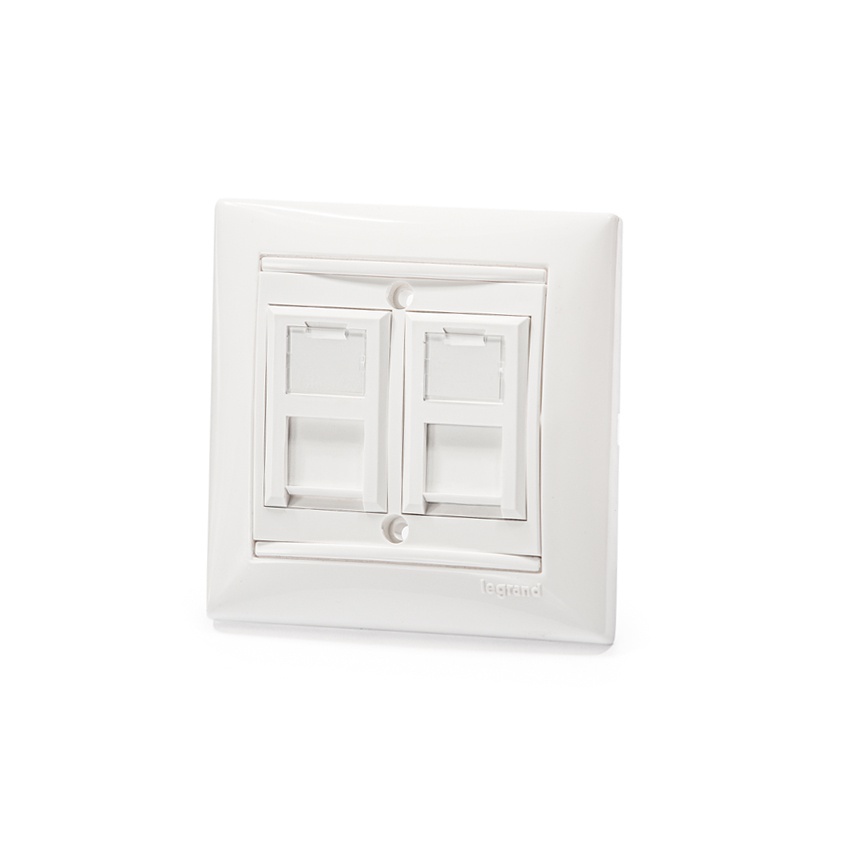 Legrand&reg; ValenaTM compatible outlet module, Category 6, 2xRJ45/u, keystones included