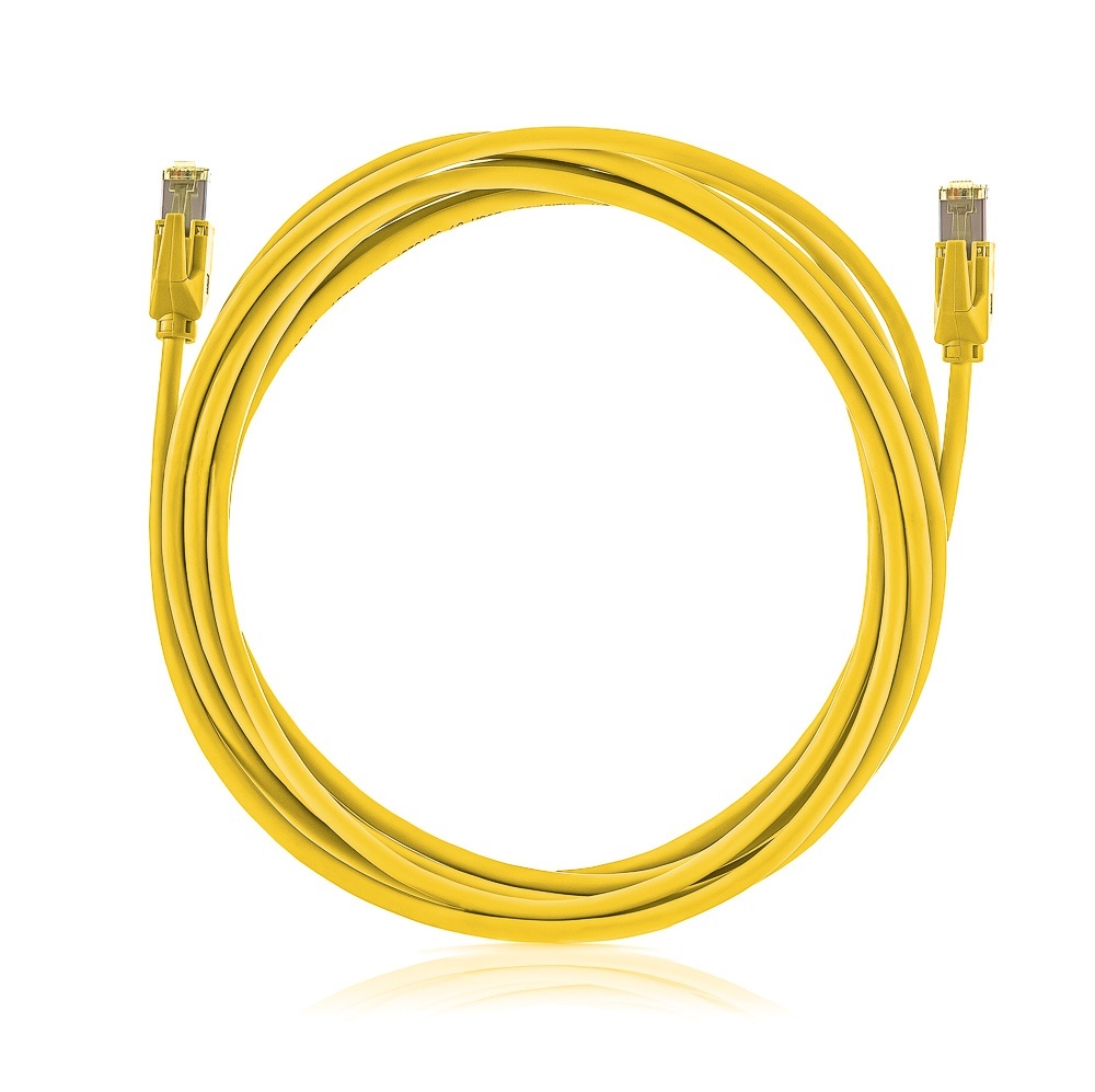 Patch cable STP, Category 6A, LSOH, yellow