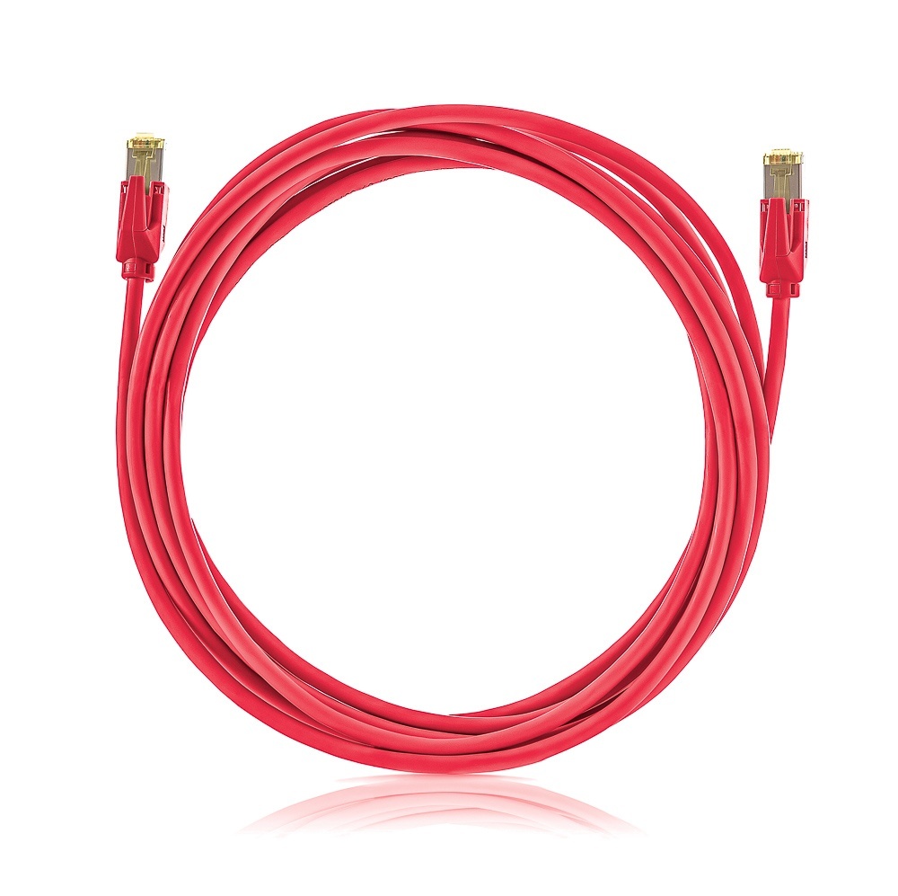 Patch cable STP, Category 6A, LSOH, red