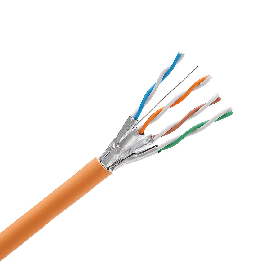 S FTP cable 4x2xAWG23, Category 7, 1000 MHz, LSOH, Euroclass Dca - s2, d2,  a1 - KELINE