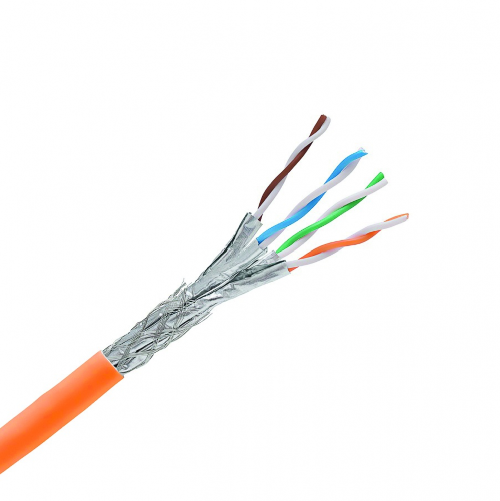 S/FTP cable 4x2xAWG23, Category 7, 1000 MHz, LSOH, Euroclass B2ca - s1, d1, a1