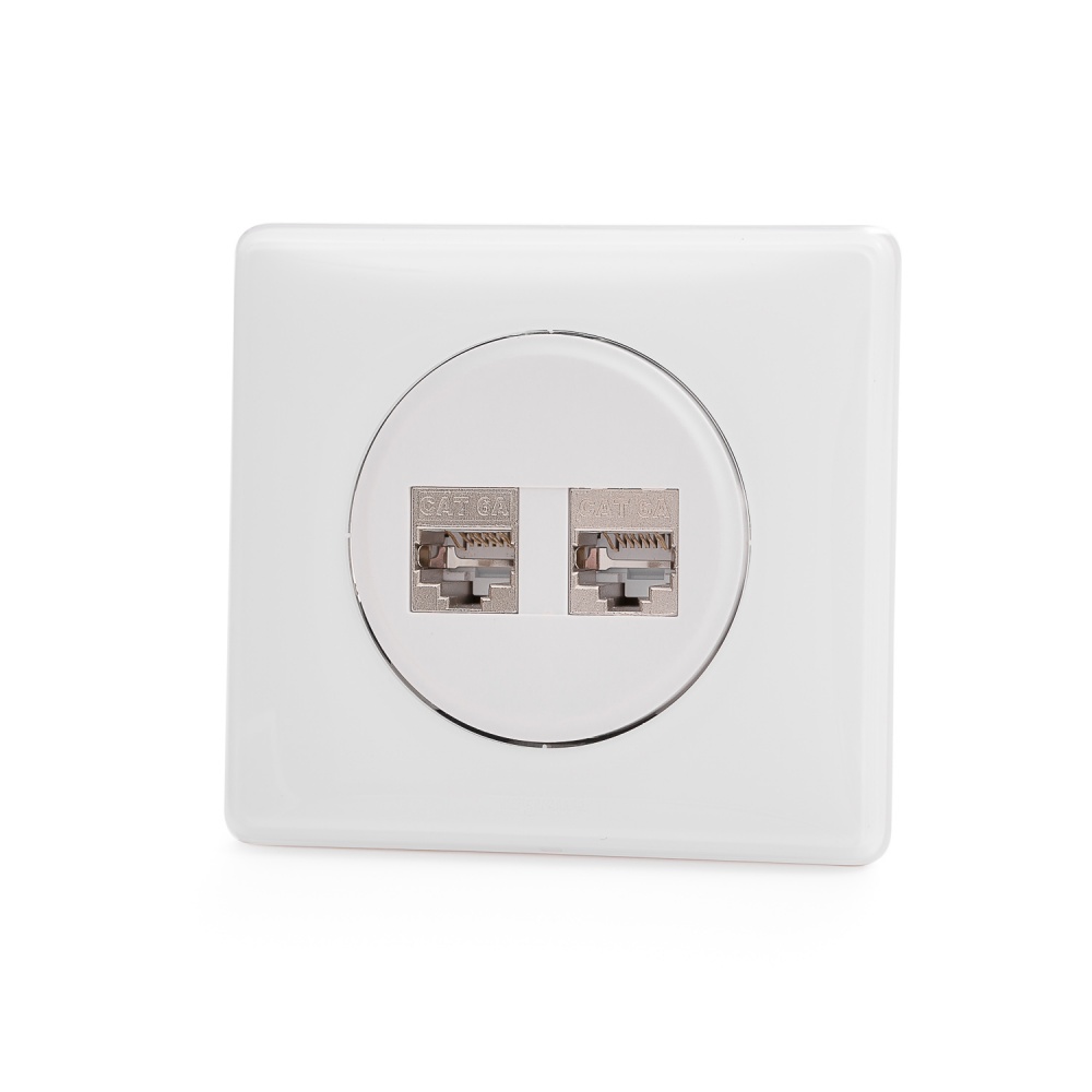 Legrand&reg;&nbsp;CelianTM&nbsp;compatible outlet module, Category 6, 2xRJ45/s, keystones included