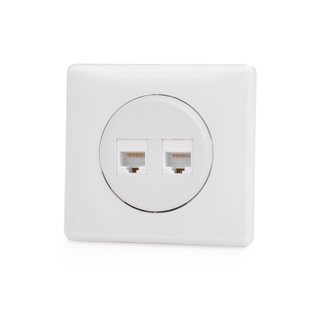 Legrand&reg;&nbsp;CelianTM&nbsp;compatible outlet module, Category 6, 2xRJ45/u, keystones included
