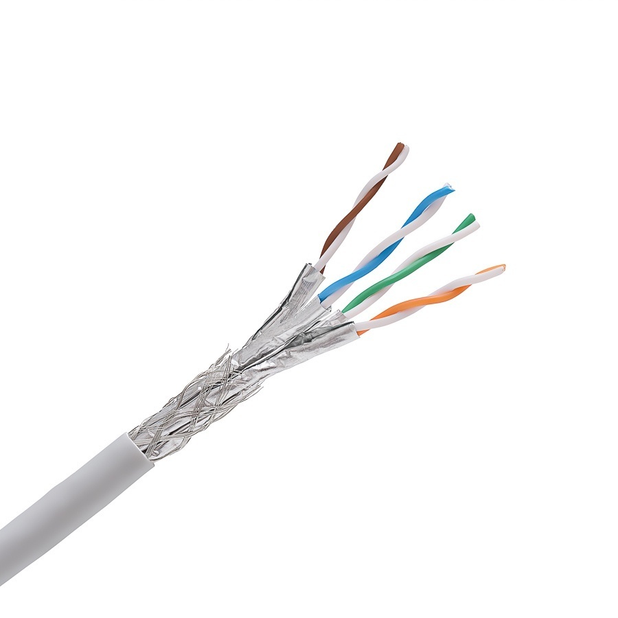 S/FTP cable 4x2xAWG23, Category 7A, 1200 MHz, LSOH, Euroclass Dca - s2, d2, a1