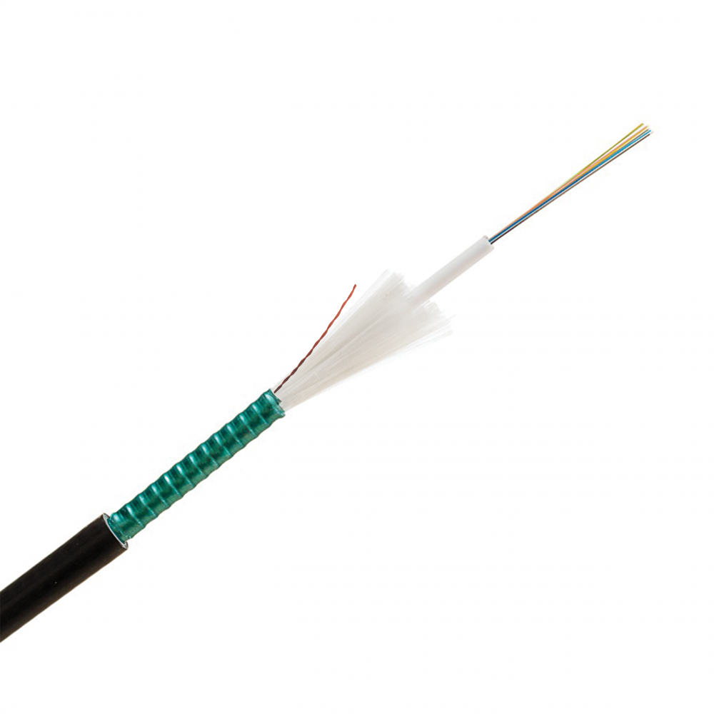 4 fibres armoured central loose tube cable, Euroclass Dca - s2, d2, a1, OM1, 62,5/125μm