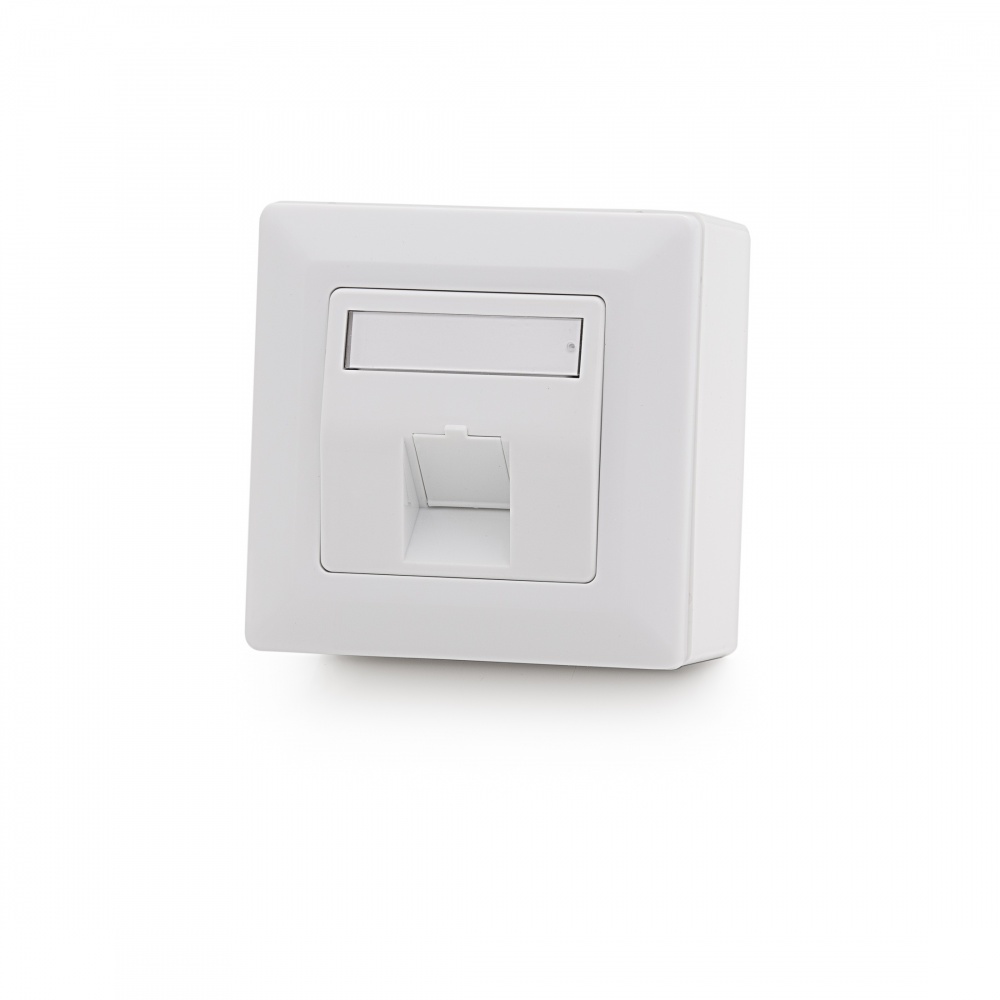 Modulo50 outlet, 1 port, wall-mounted, empty