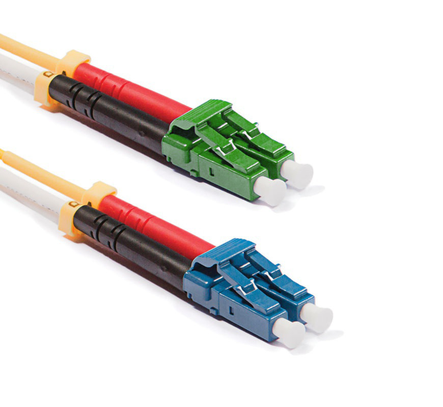 LC/APC-LC Duplex patch cord, OS2 9/125 µm (ITU-T G.652.D)