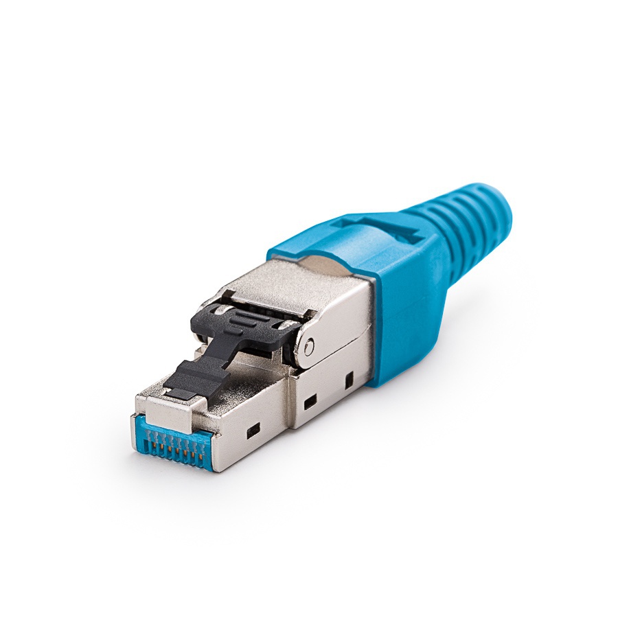 Toolless field termination RJ45/s connector for Cat. 7A, Cat. 7, Cat. 6A, Cat. 6 cables