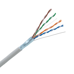 FTP (F/UTP) cable, 4x2xAWG24, Category 5E, 300 MHz, Euroclass Eca , 305 m in a box