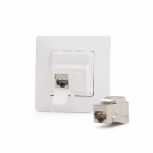 Legrand®&nbsp;NiloeTM&nbsp;compatible outlet module, Category 6A, 2xRJ45/s, KEJ-C6A-S-10G keystones included