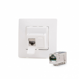 Legrand®&nbsp;NiloeTM&nbsp;compatible outlet module, Category 6A, 2xRJ45/s, KEJ-C6A-S-HD keystones included