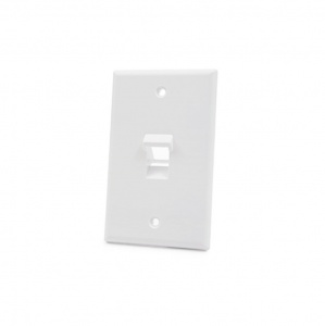 US style vertical faceplate, 1 port, flush-mounted, empty